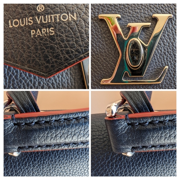 Louis Vuitton - MyLockMe BB Calfskin Leather Crossbody - Navy - Excellent - Picture 9 of 13